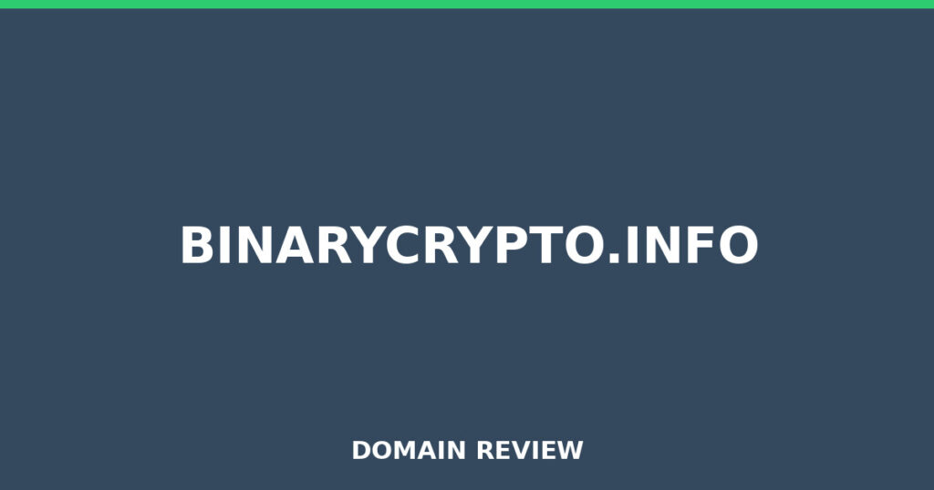 BINARYCRYPTO.INFO review 2026 - Domain review placeholder image for binarycrypto.info