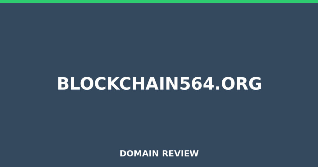 BLOCKCHAIN564.ORG review 2026 - Domain review placeholder image for blockchain564.org