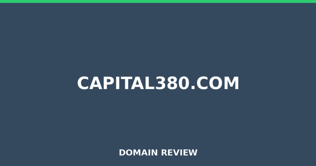 CAPITAL380.COM review 2026 - Domain review placeholder image for capital380.com