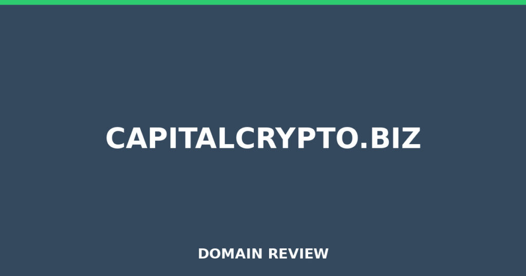CAPITALCRYPTO.BIZ review 2026 - Domain review placeholder image for capitalcrypto.biz
