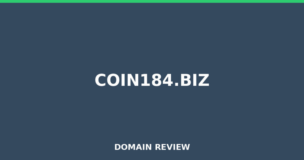COIN184.BIZ review 2026 - Domain review placeholder image for coin184.biz