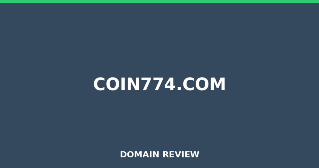 COIN774.COM review 2026 - Domain review placeholder image for coin774.com