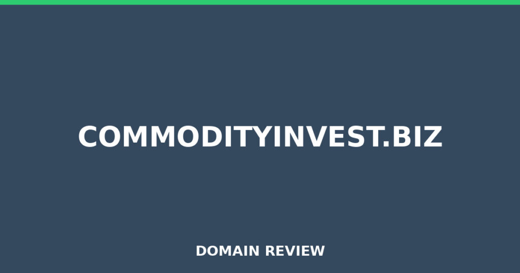 COMMODITYINVEST.BIZ review 2026 - Domain review placeholder image for commodityinvest.biz