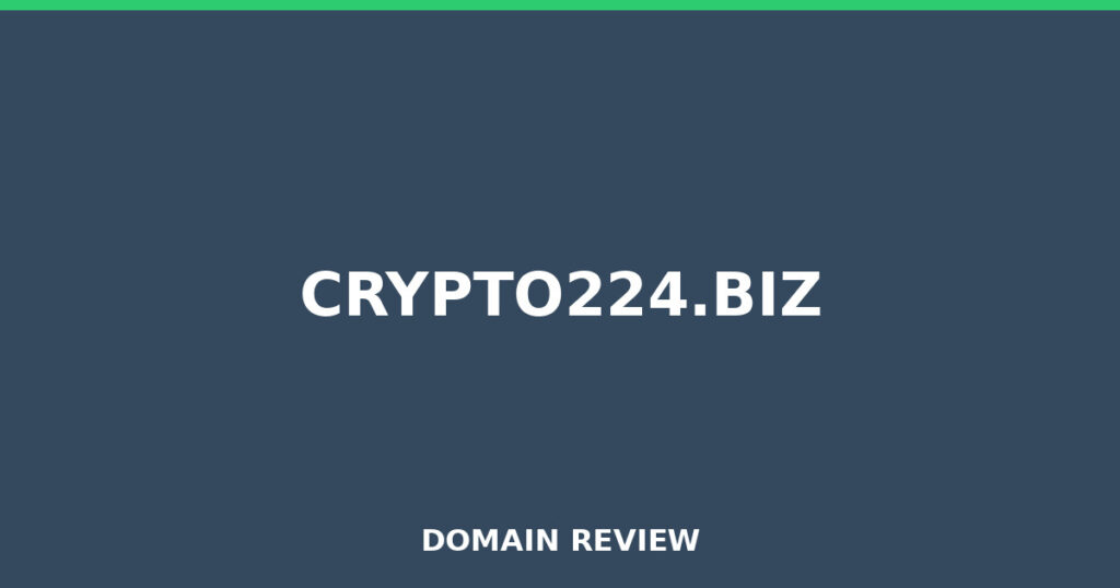 CRYPTO224.BIZ review 2026 - Domain review placeholder image for crypto224.biz