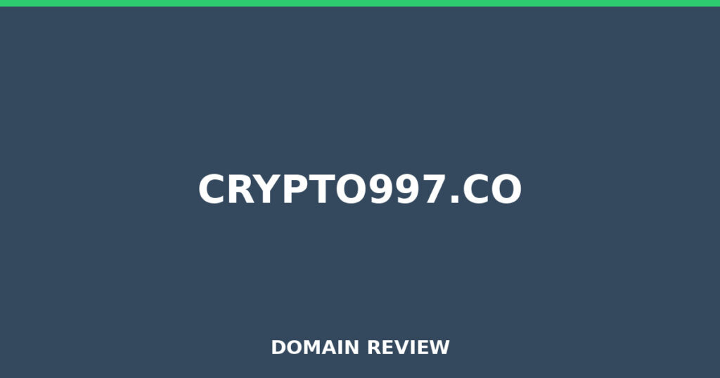 CRYPTO997.CO review 2026 - Domain review placeholder image for crypto997.co