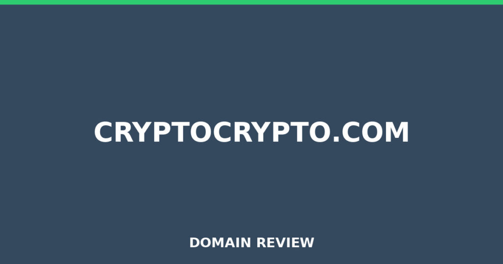 CRYPTOCRYPTO.COM review 2026 - Domain review placeholder image for cryptocrypto.com
