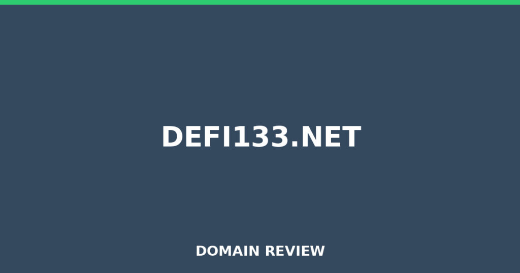 DEFI133.NET review 2026 - Domain review placeholder image for defi133.net