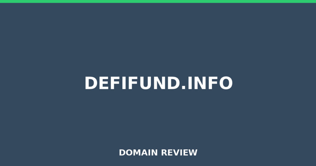 DEFIFUND.INFO review 2026 - Domain review placeholder image for defifund.info