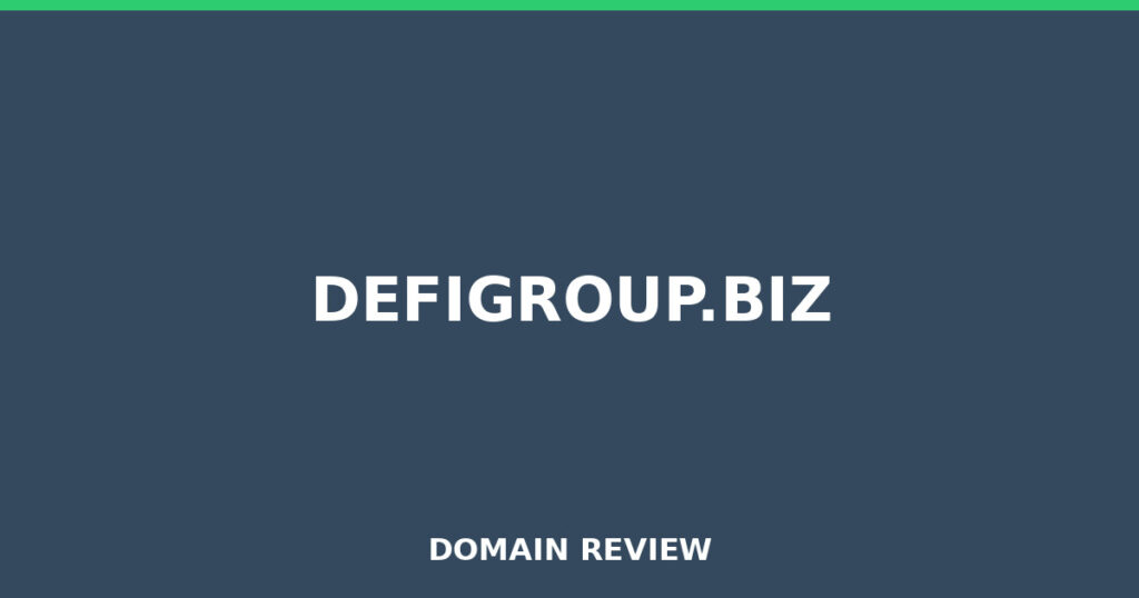DEFIGROUP.BIZ review 2026 - Domain review placeholder image for defigroup.biz