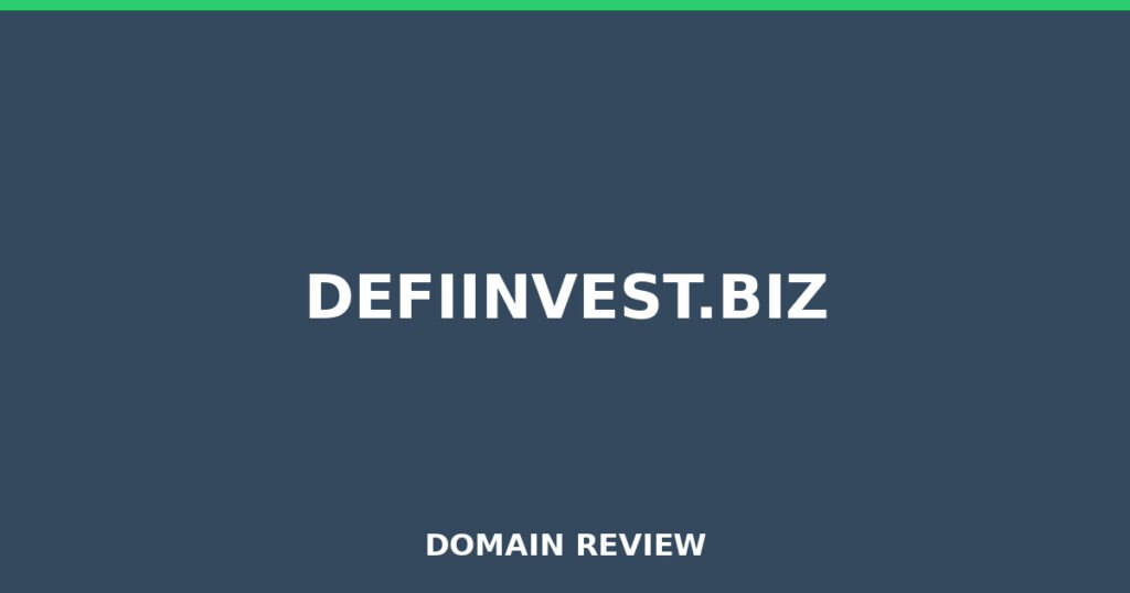 DEFIINVEST.BIZ review 2026 - Domain review placeholder image for defiinvest.biz