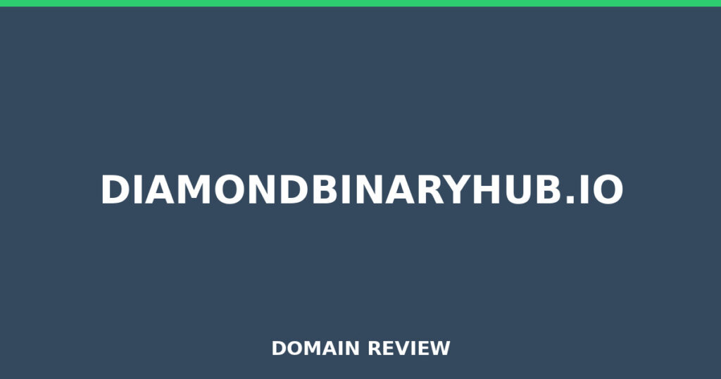 DIAMONDBINARYHUB.IO review 2026 - Domain review placeholder image for diamondbinaryhub.io