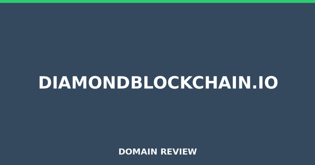 DIAMONDBLOCKCHAIN.IO review 2026 - Domain review placeholder image for diamondblockchain.io