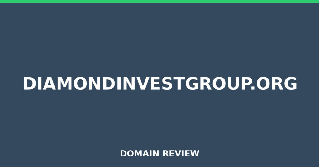 DIAMONDINVESTGROUP.ORG review 2026 - Domain review placeholder image for diamondinvestgroup.org