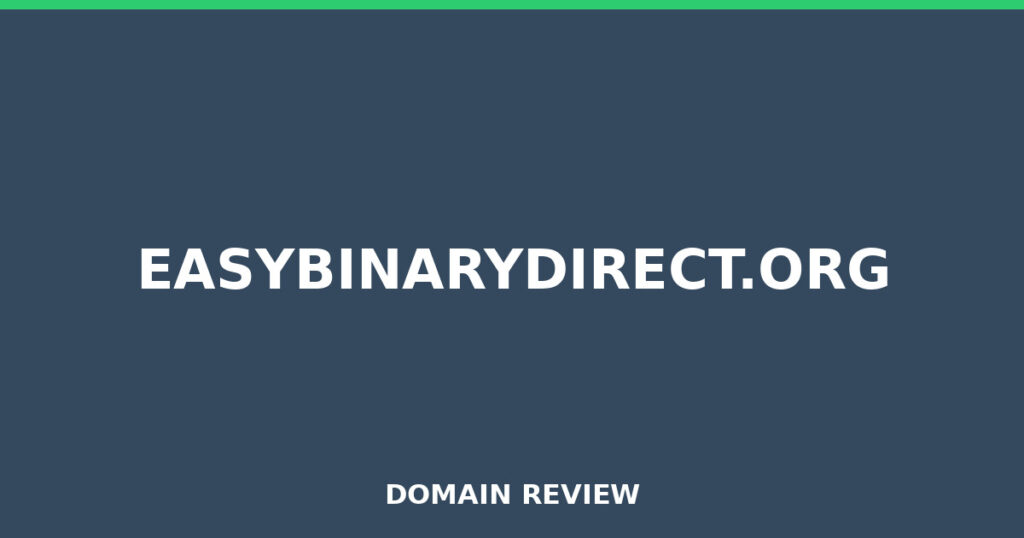 EASYBINARYDIRECT.ORG review 2026 - Domain review placeholder image for easybinarydirect.org