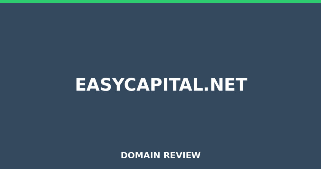 EASYCAPITAL.NET review 2026 - Domain review placeholder image for easycapital.net