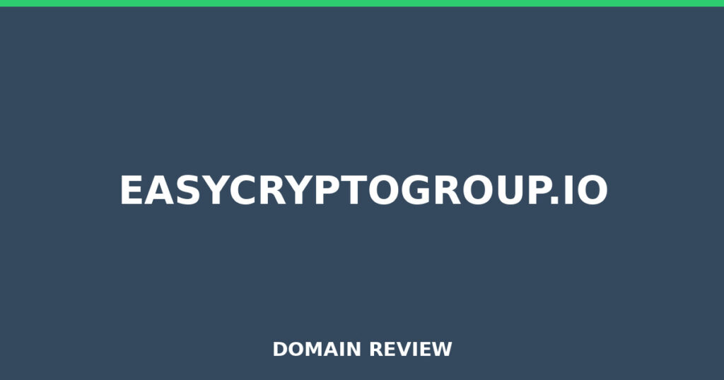 EASYCRYPTOGROUP.IO review 2026 - Domain review placeholder image for easycryptogroup.io