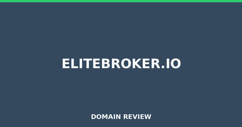 ELITEBROKER.IO review 2026 - Domain review placeholder image for elitebroker.io