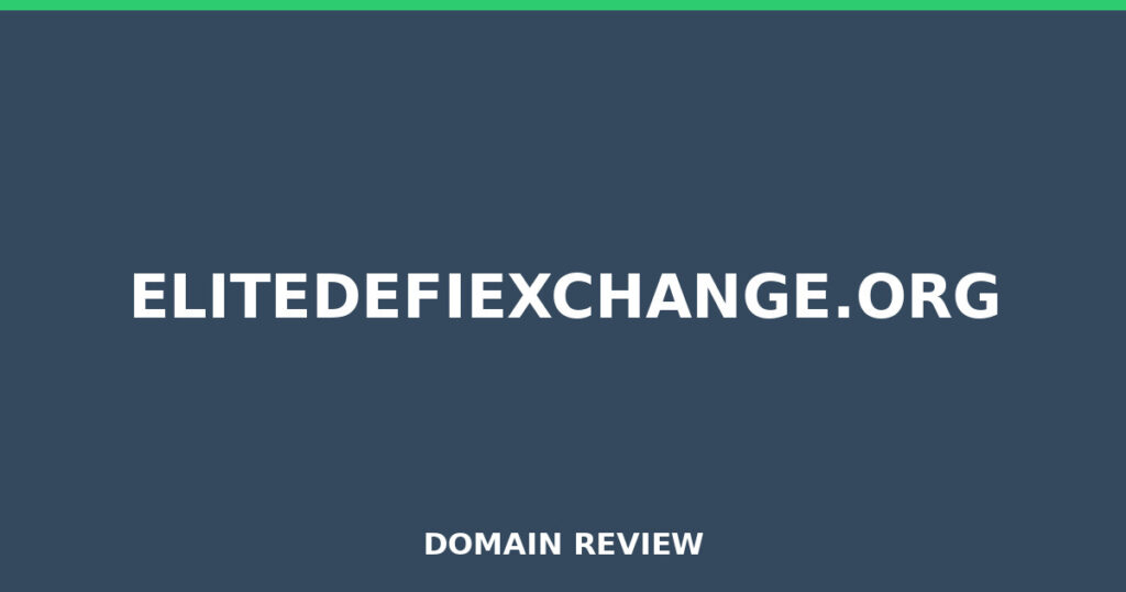 ELITEDEFIEXCHANGE.ORG review 2026 - Domain review placeholder image for elitedefiexchange.org