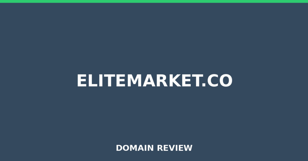 ELITEMARKET.CO review 2026 - Domain review placeholder image for elitemarket.co