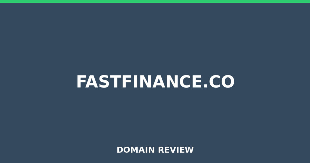 FASTFINANCE.CO review 2026 - Domain review placeholder image for fastfinance.co