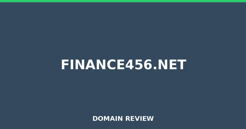 FINANCE456.NET review 2026 - Domain review placeholder image for finance456.net