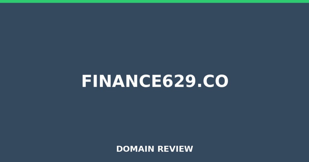 FINANCE629.CO review 2026 - Domain review placeholder image for finance629.co