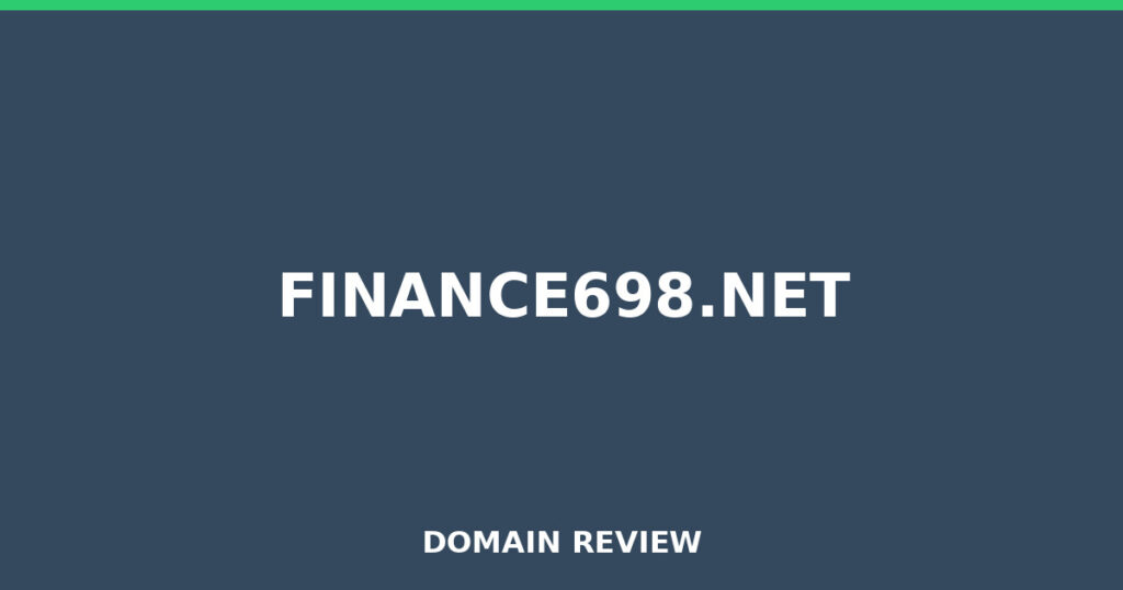 FINANCE698.NET review 2026 - Domain review placeholder image for finance698.net