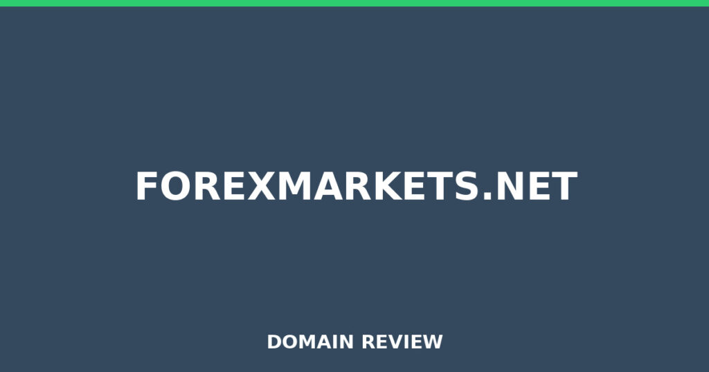 FOREXMARKETS.NET review 2026 - Domain review placeholder image for forexmarkets.net