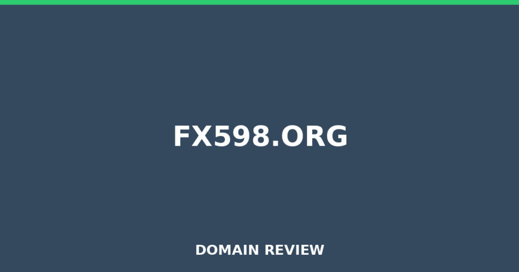 FX598.ORG review 2026 - Domain review placeholder image for fx598.org