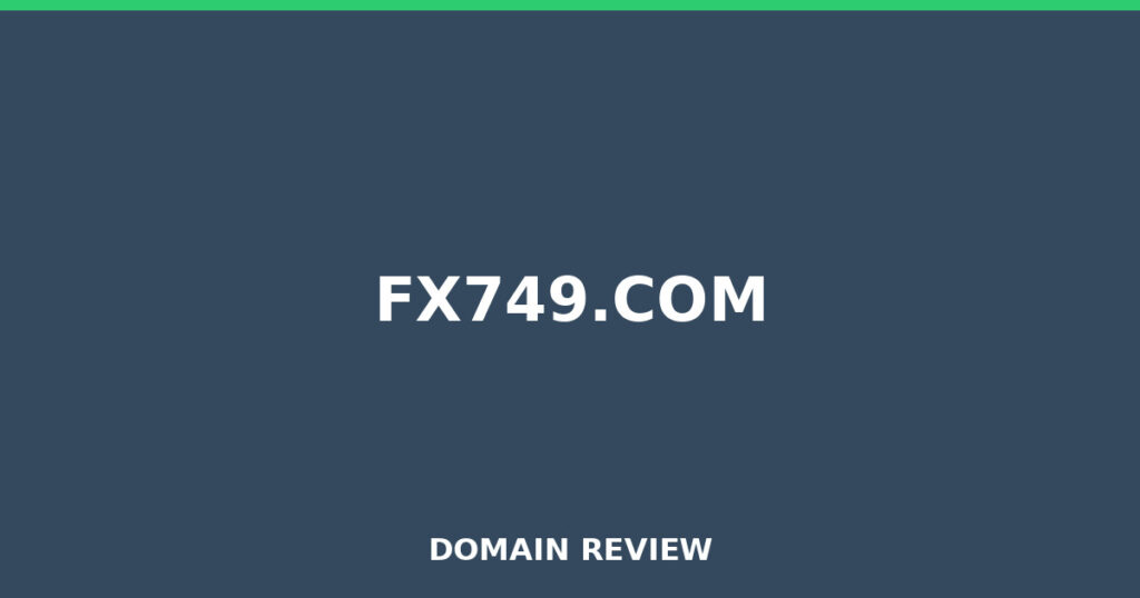 FX749.COM review 2026 - Domain review placeholder image for fx749.com