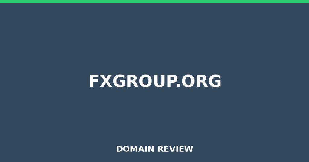 FXGROUP.ORG review 2026 - Domain review placeholder image for fxgroup.org
