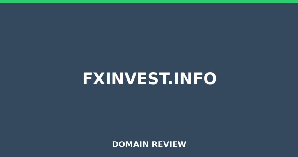 FXINVEST.INFO review 2026 - Domain review placeholder image for fxinvest.info