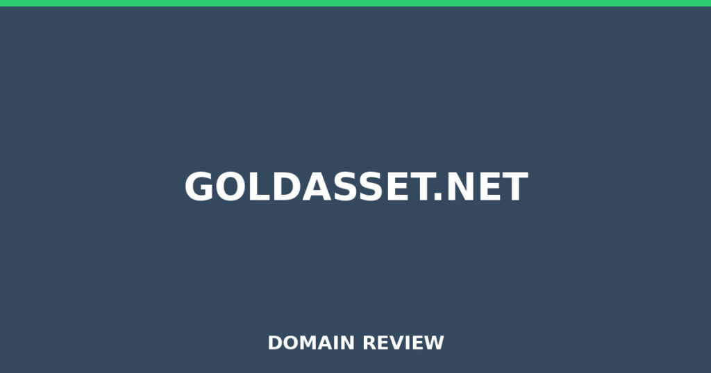 GOLDASSET.NET review 2026 - Domain review placeholder image for goldasset.net