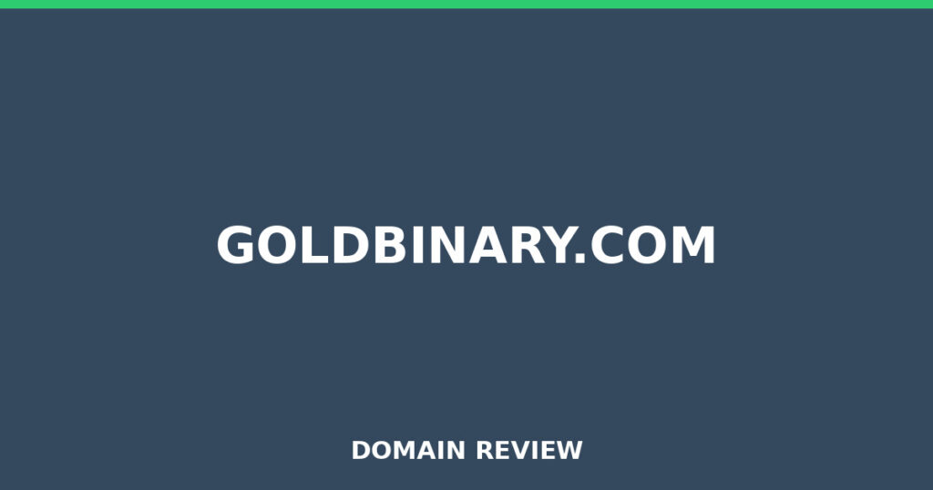 GOLDBINARY.COM review 2026 - Domain review placeholder image for goldbinary.com