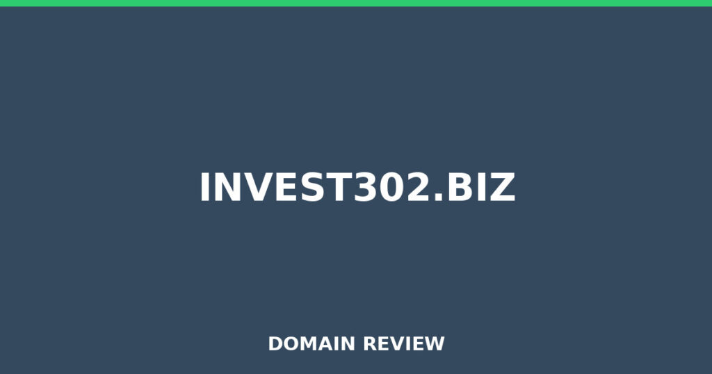 INVEST302.BIZ review 2026 - Domain review placeholder image for invest302.biz