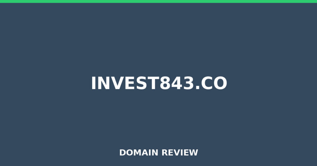 INVEST843.CO review 2026 - Domain review placeholder image for invest843.co