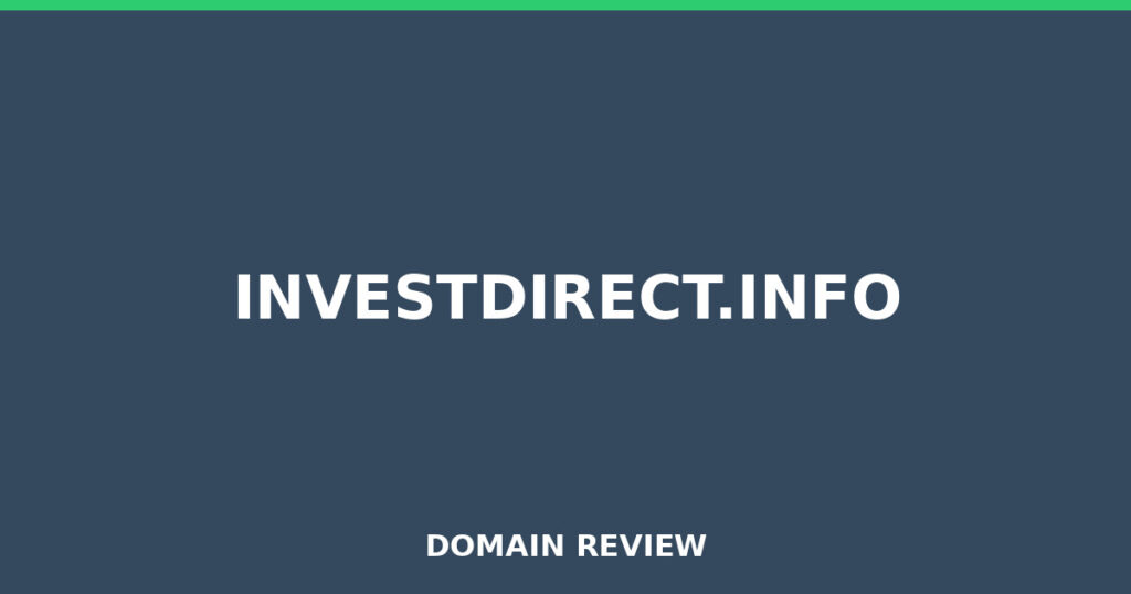 INVESTDIRECT.INFO review 2026 - Domain review placeholder image for investdirect.info