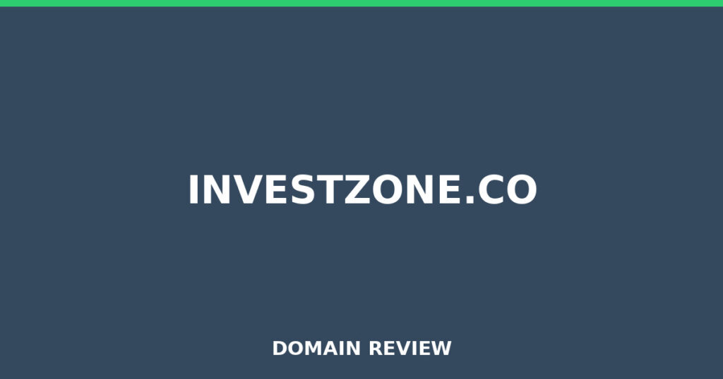 INVESTZONE.CO review 2026 - Domain review placeholder image for investzone.co
