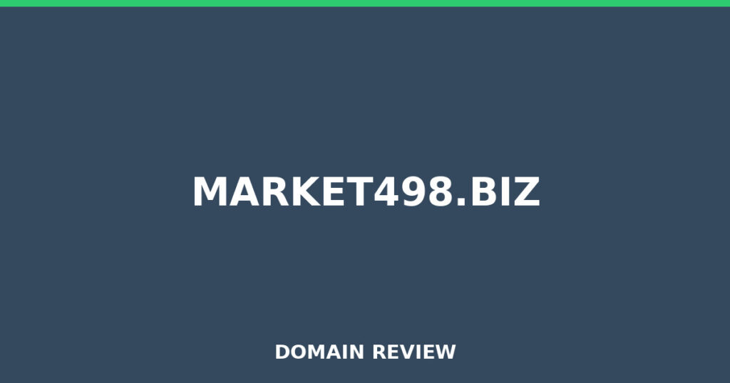 MARKET498.BIZ review 2026 - Domain review placeholder image for market498.biz