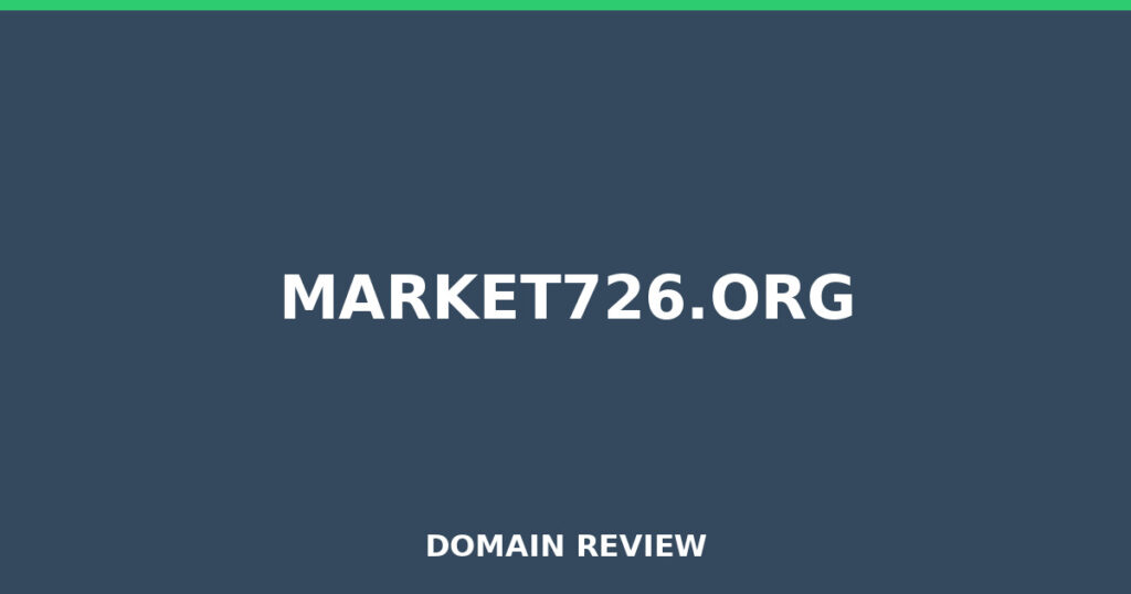 MARKET726.ORG review 2026 - Domain review placeholder image for market726.org