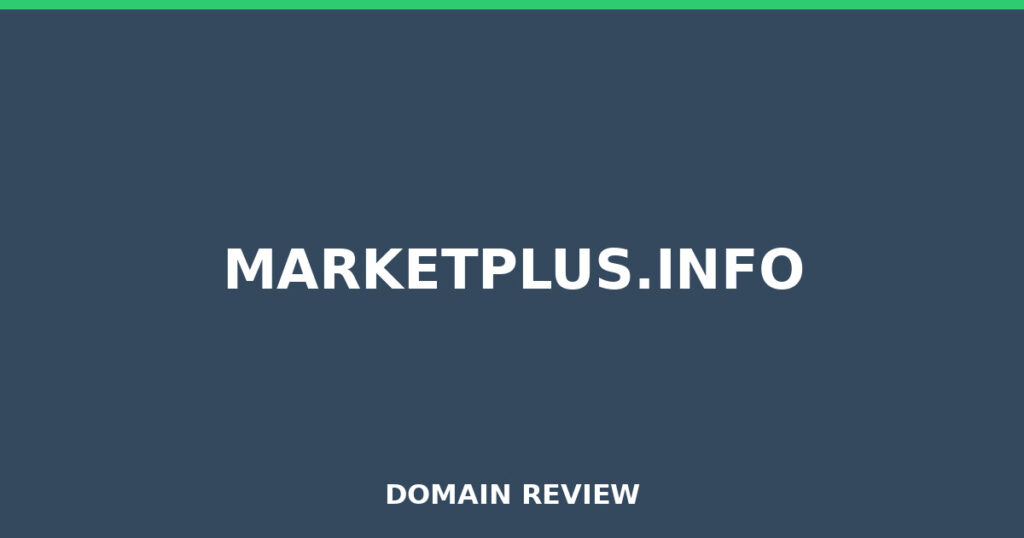 MARKETPLUS.INFO review 2026 - Domain review placeholder image for marketplus.info
