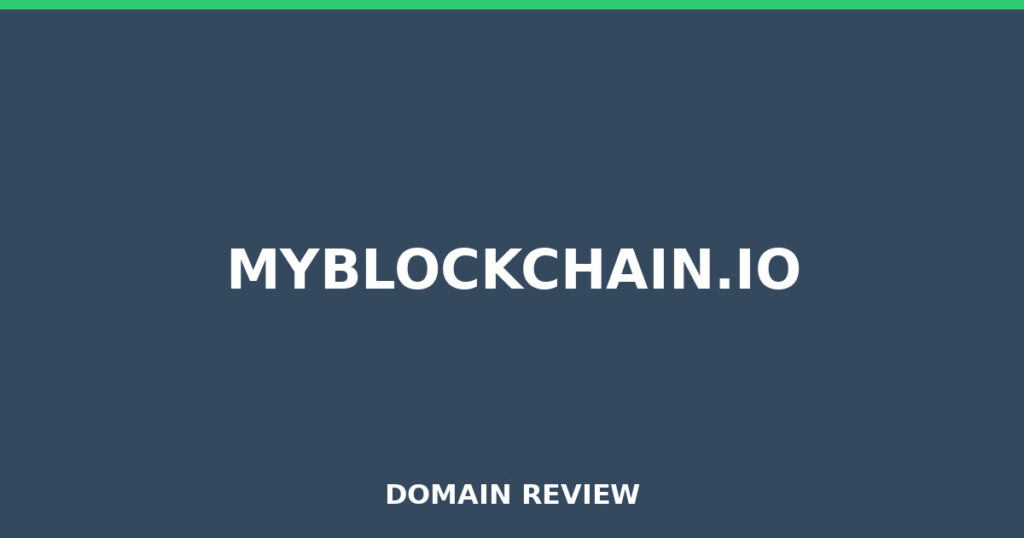 MYBLOCKCHAIN.IO review 2026 - Domain review placeholder image for myblockchain.io