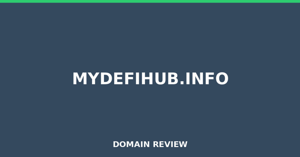 MYDEFIHUB.INFO review 2026 - Domain review placeholder image for mydefihub.info