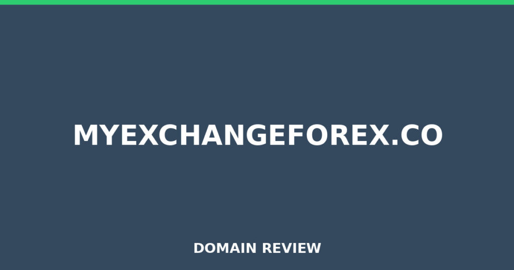 MYEXCHANGEFOREX.CO-Rezension 2026 – Platzhalterbild für die Domain-Rezension für myexchangeforex.co