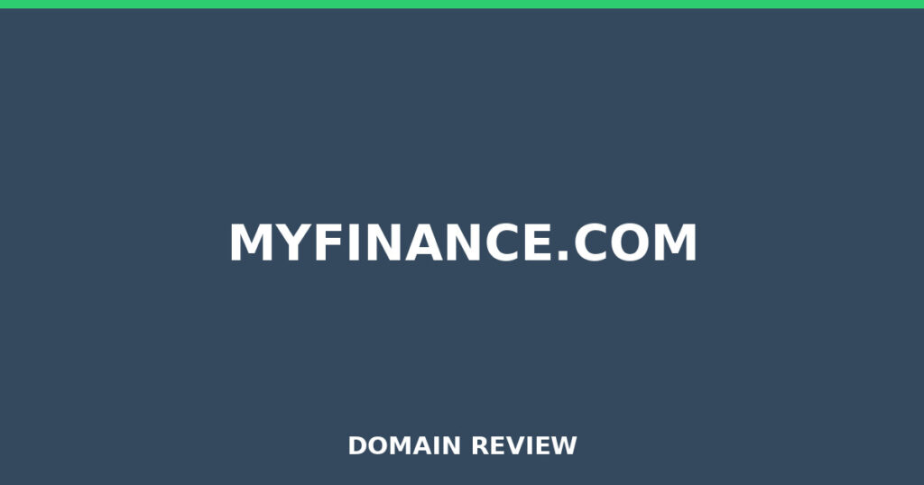 MYFINANCE.COM review 2026 - Domain review placeholder image for myfinance.com