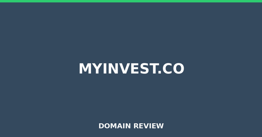 MYINVEST.CO review 2026 - Domain review placeholder image for myinvest.co