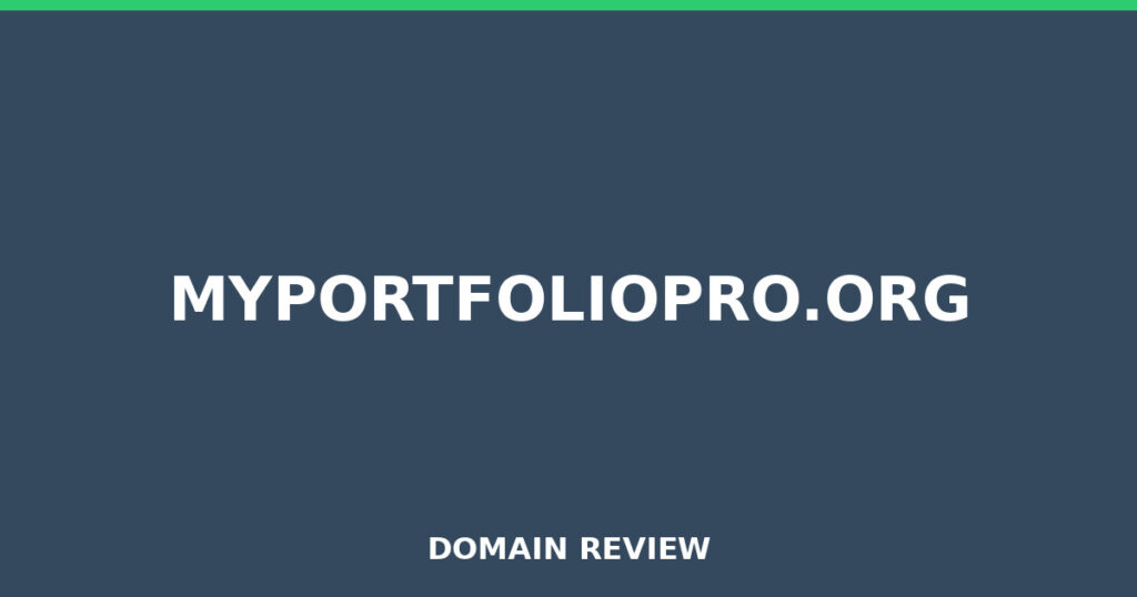 MYPORTFOLIOPRO.ORG review 2026 - Domain review placeholder image for myportfoliopro.org