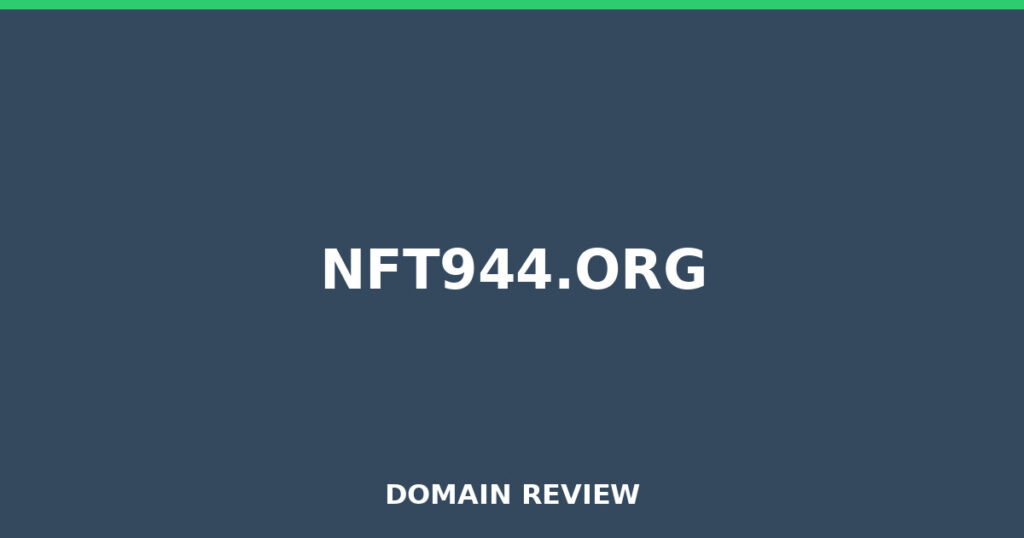 NFT944.ORG review 2026 - Domain review placeholder image for nft944.org