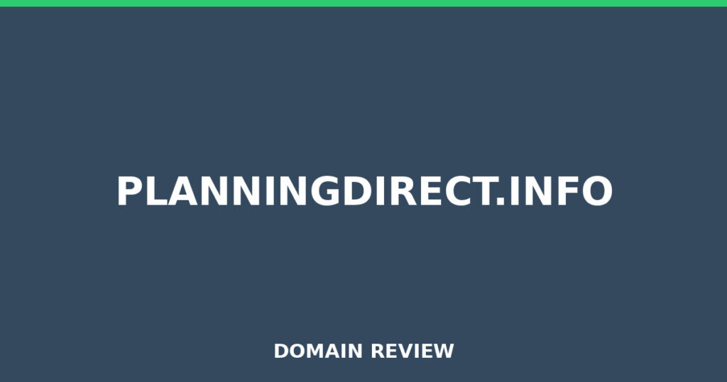 PLANNINGDIRECT.INFO review 2026 - Domain review placeholder image for planningdirect.info