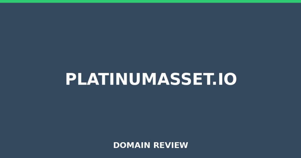 PLATINUMASSET.IO review 2026 - Domain review placeholder image for platinumasset.io